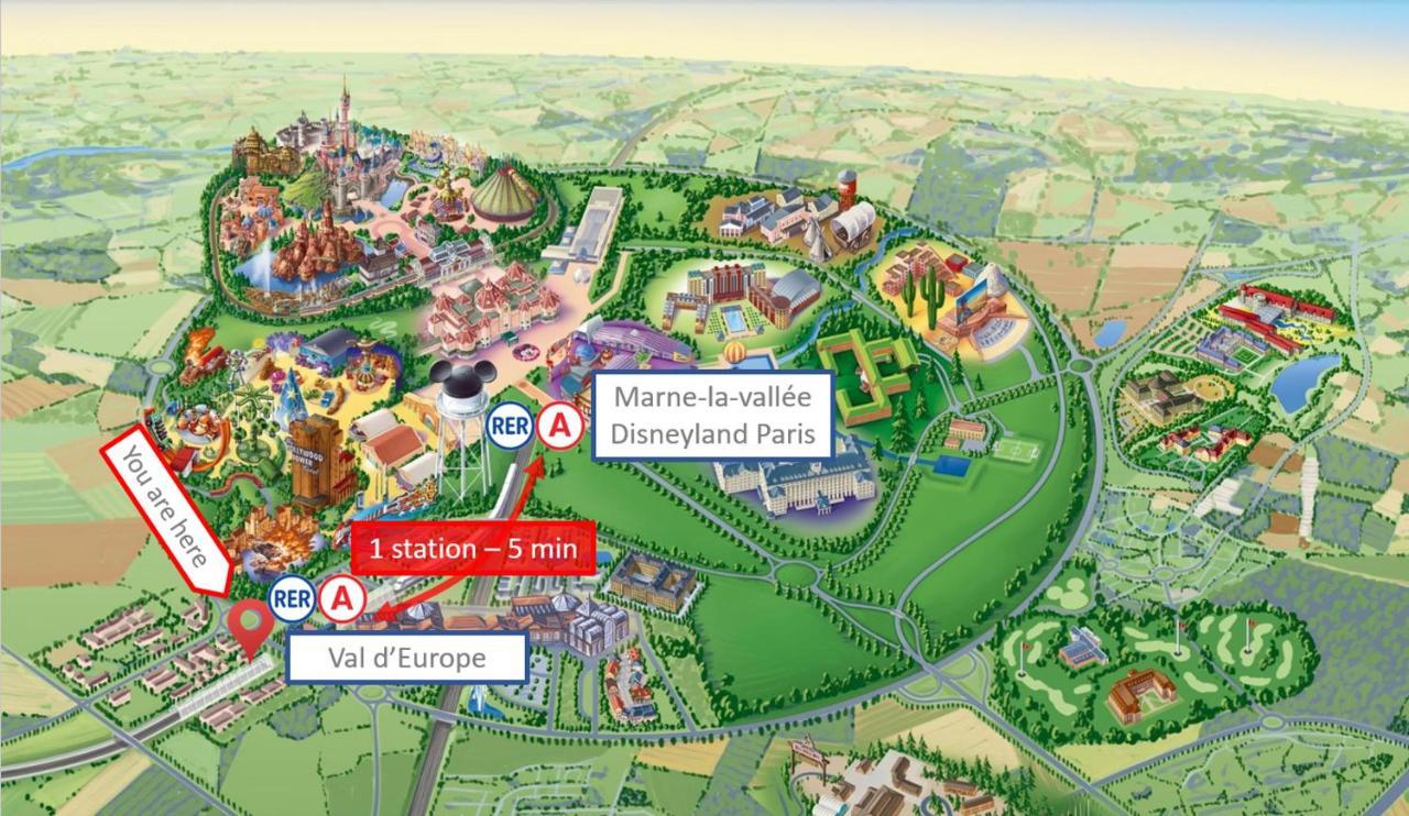 Studio Art - Shopping Center And Train Station 500M - Disneyland Paris 5Min Montévrain Exterior foto